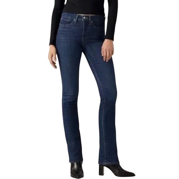 Levis Blue 315 Shaping Bootcut Mid Rise Jeans 4 - Picture 1 of 3
